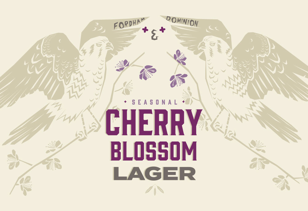 Fordham & Dominion Cherry Blossom Lager with two birds