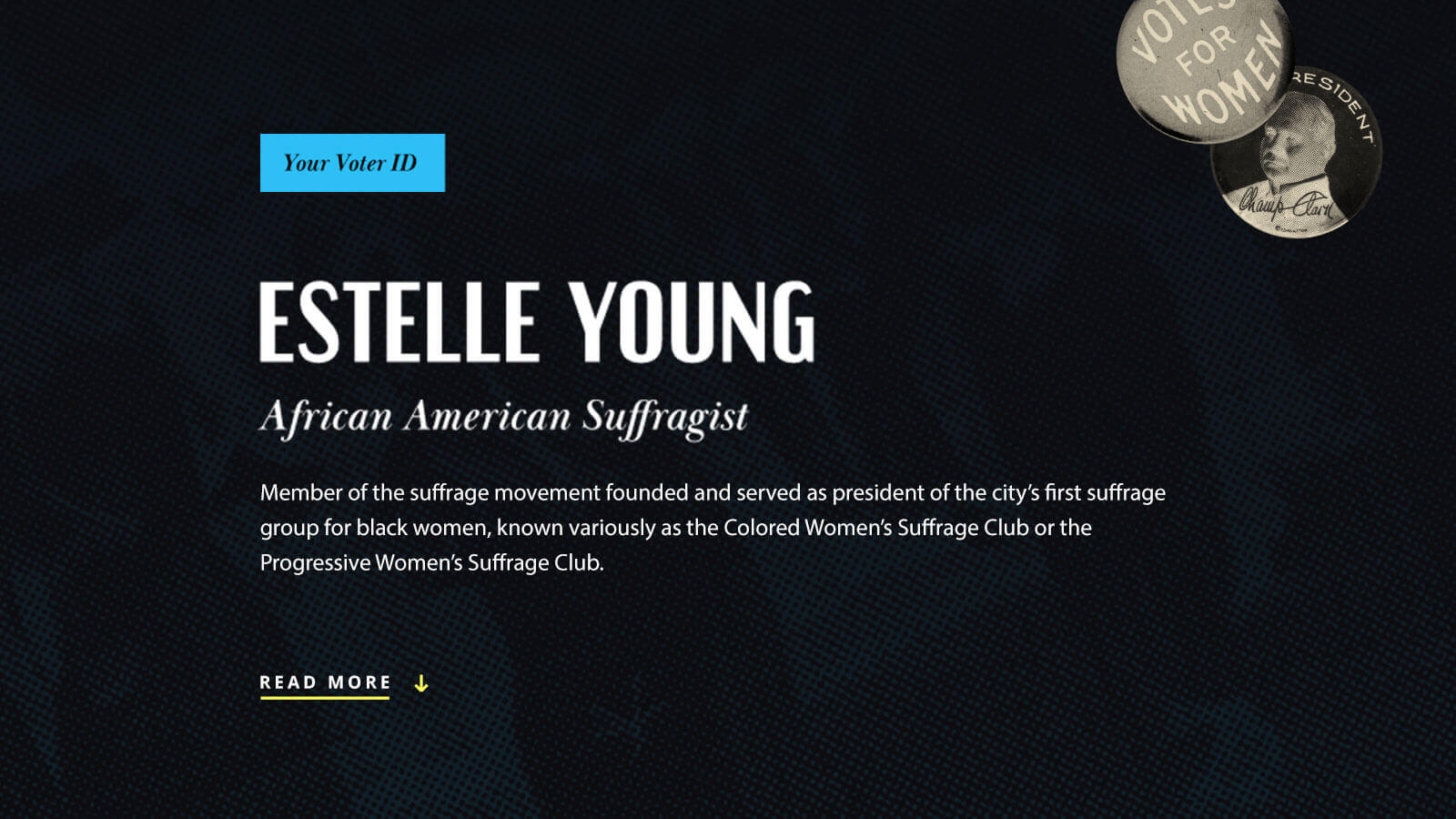 Estelle Young’s entry in the suffragist website database.