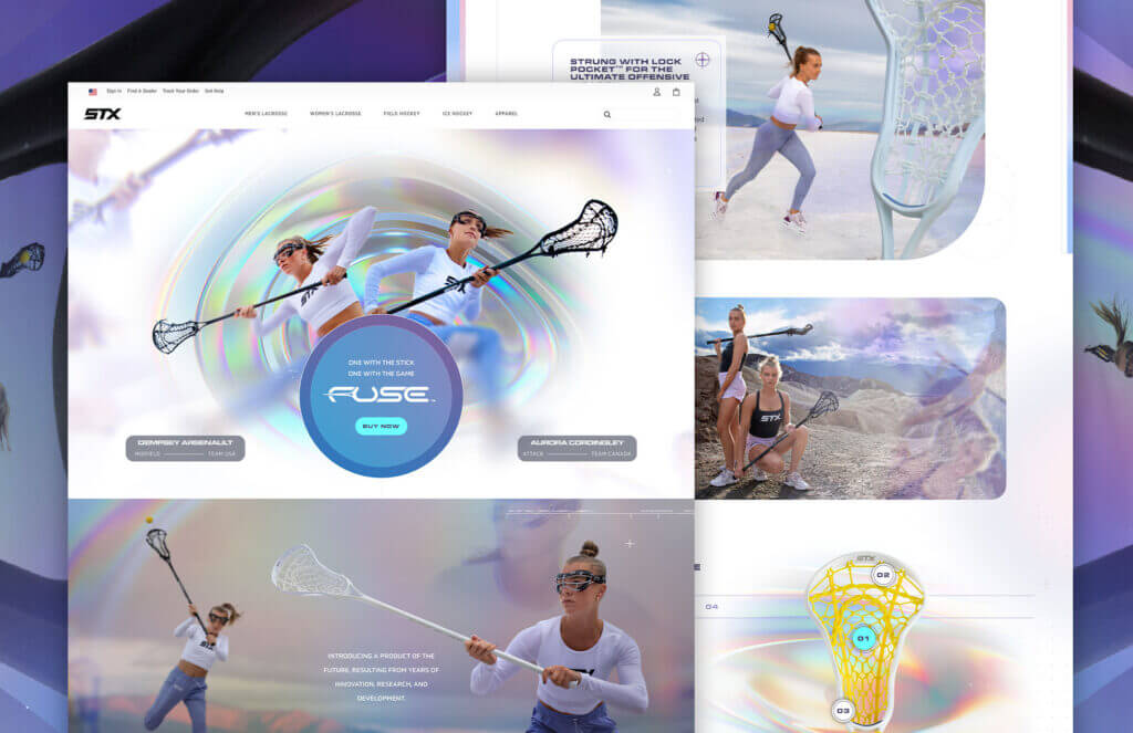 Screenshots from the STX Fuse landing page.