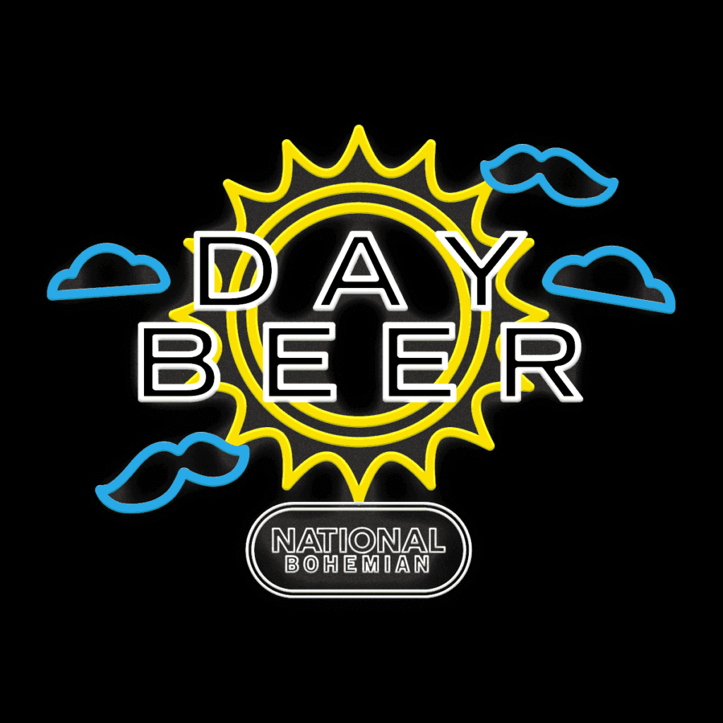 A variation of the Day Beer logo intended to look like a vintage neon sign.
