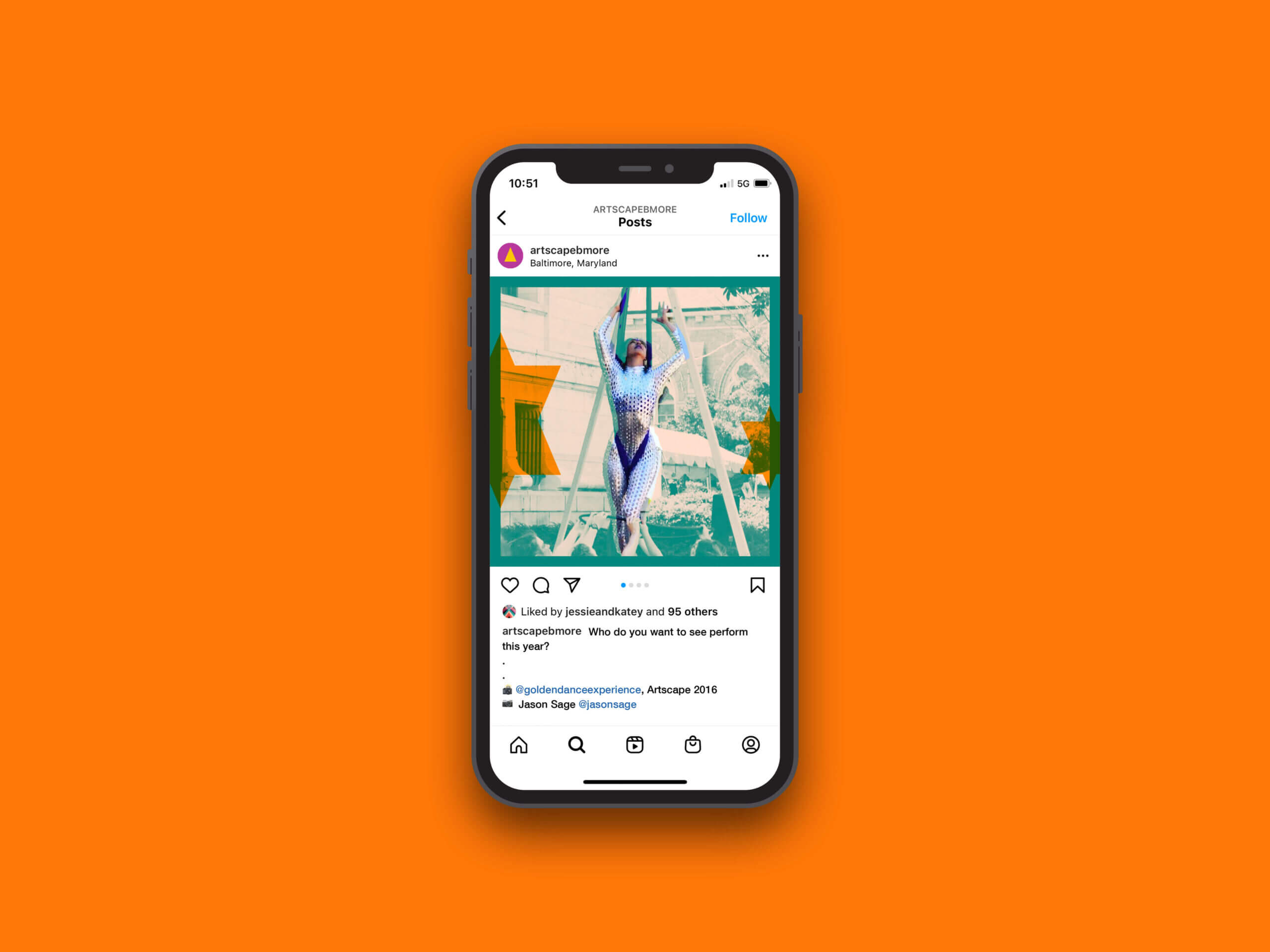 A sample social media post showing how the brand comes to life online.