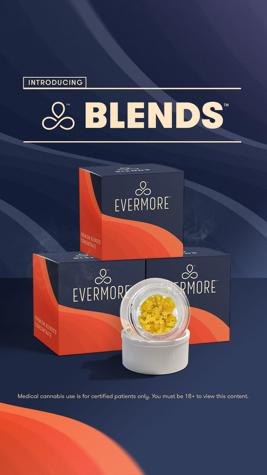Advertisement introducing Evermore Blends.