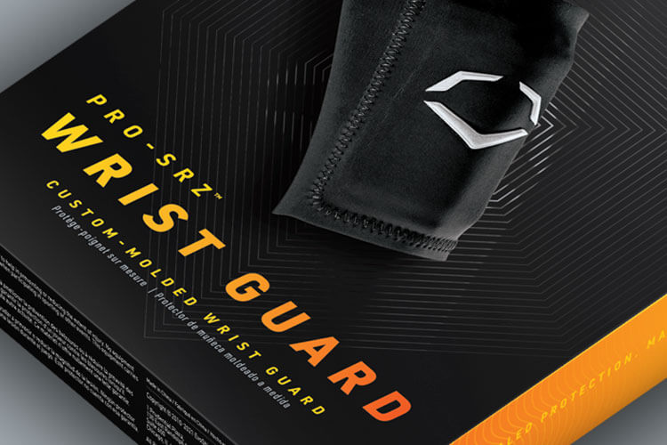 A detailed image of the wrist guard packaging.