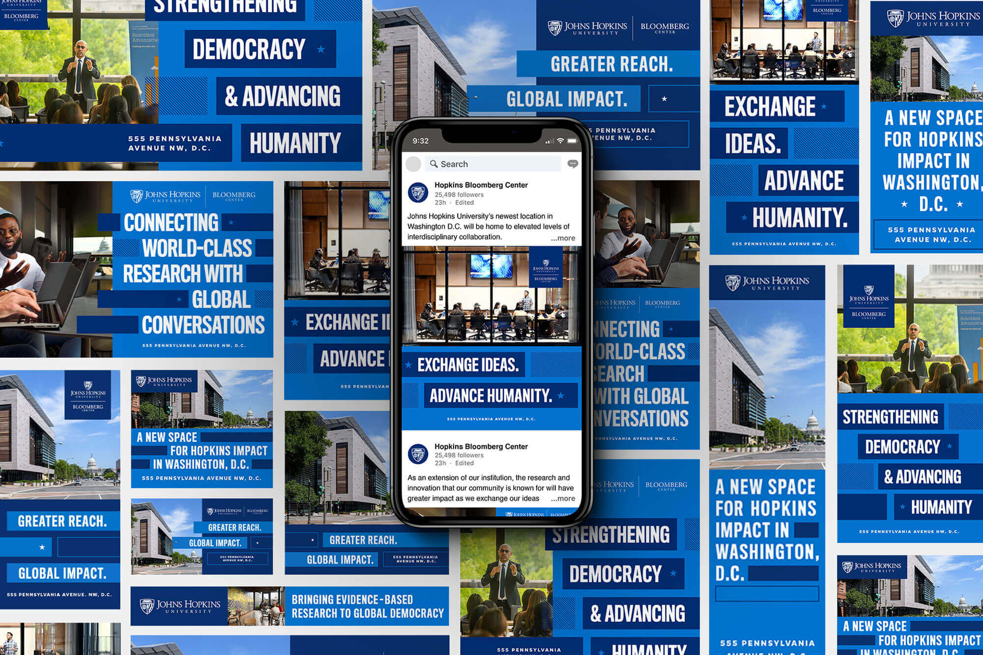 A mocked-up social post showing how campaign materials come to life online.