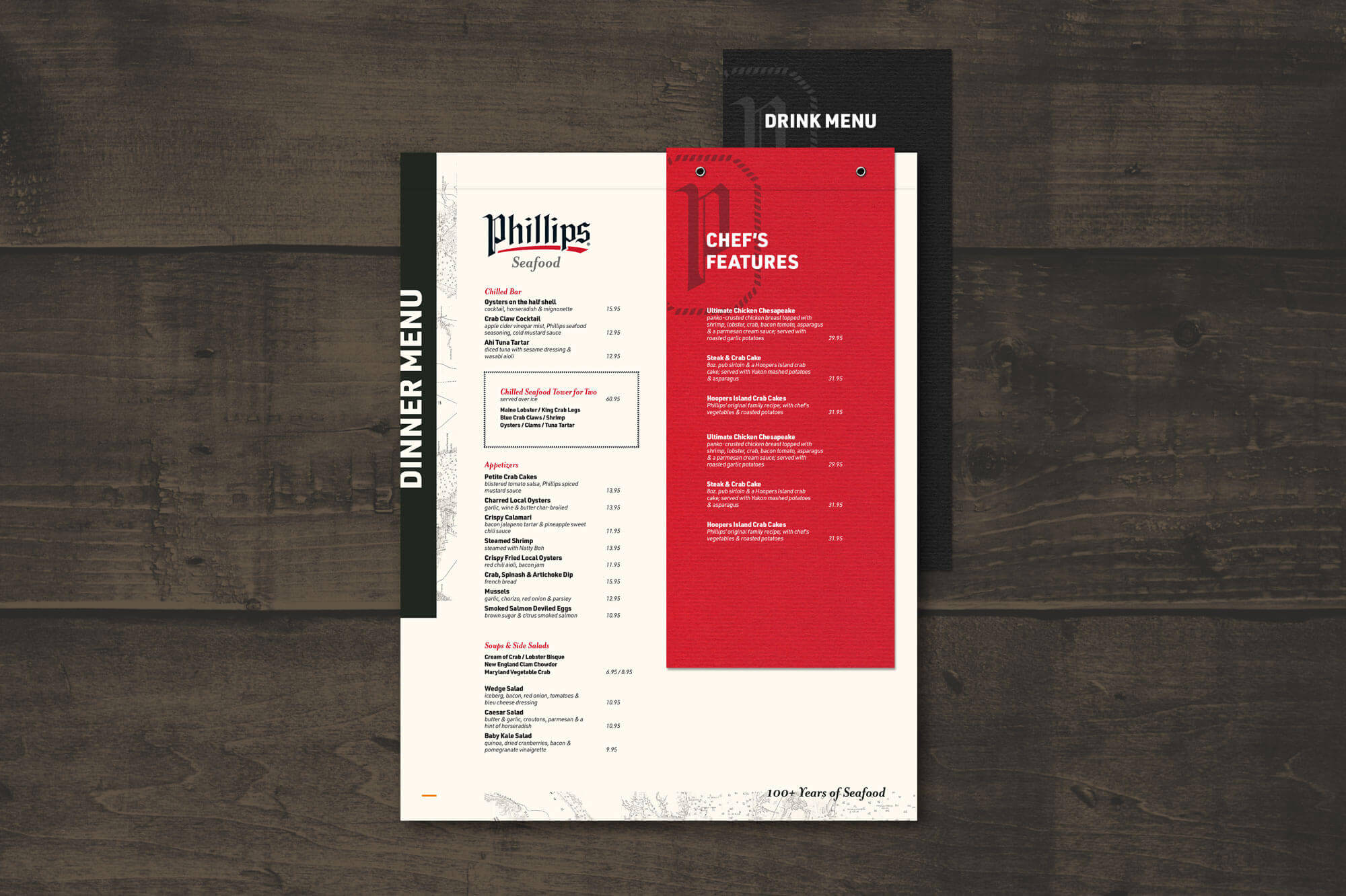 A mocked up menu.