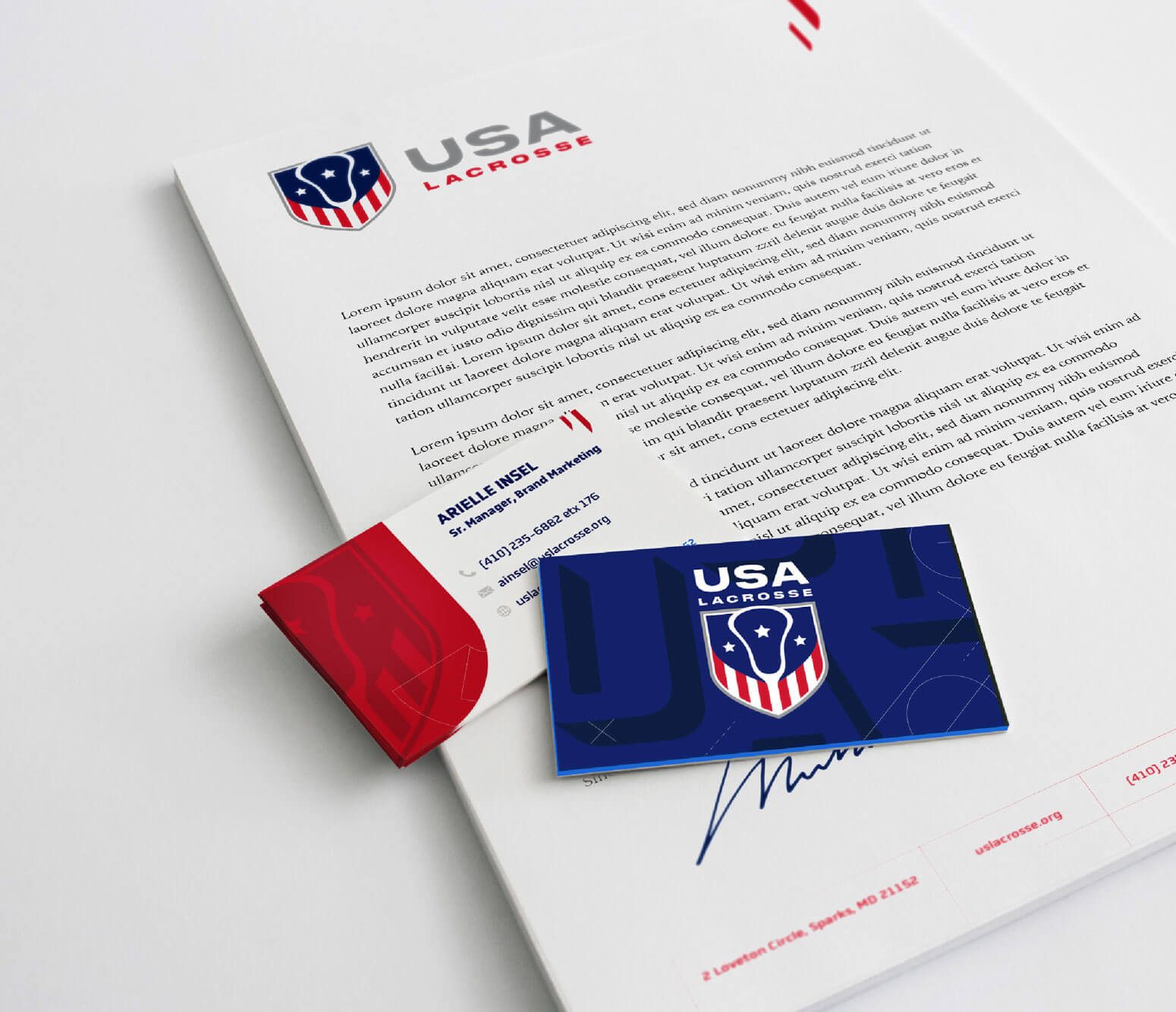 USA Lacrosse stationery.
