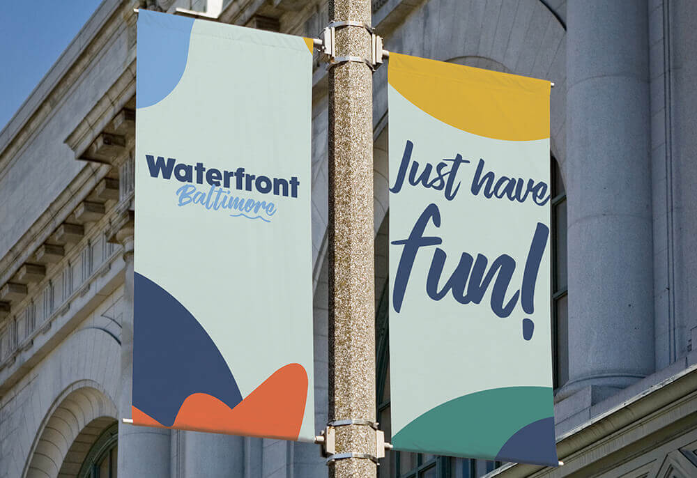 Light pole banners.