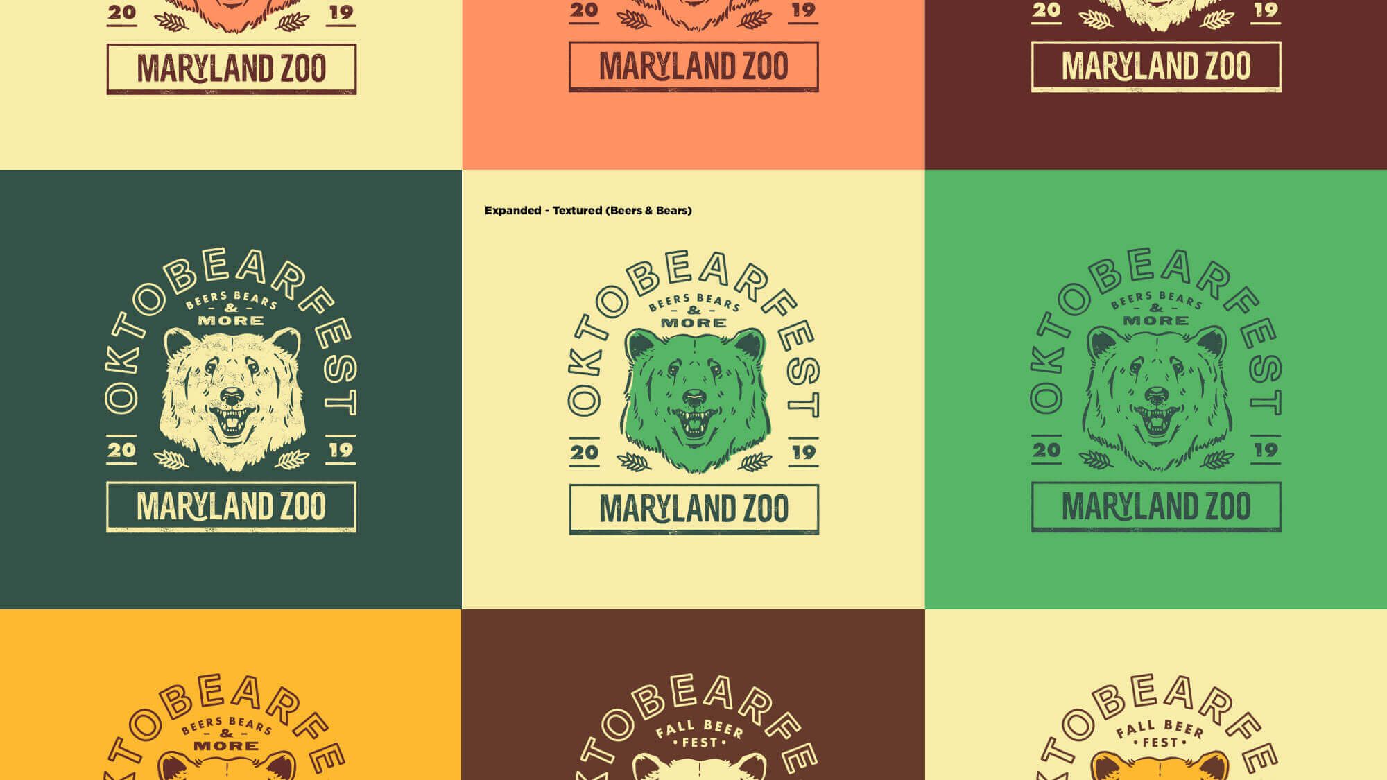 various colorway options of the logo