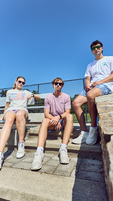 For this lifestyle group shot, you want to capture the brand's social and athletic vibe. Here are two options: Option 1: Concise 